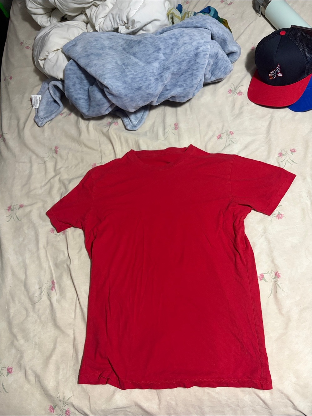 Red Crew Neck Short Sleeve T-Shirt | Unisex Basic Tee